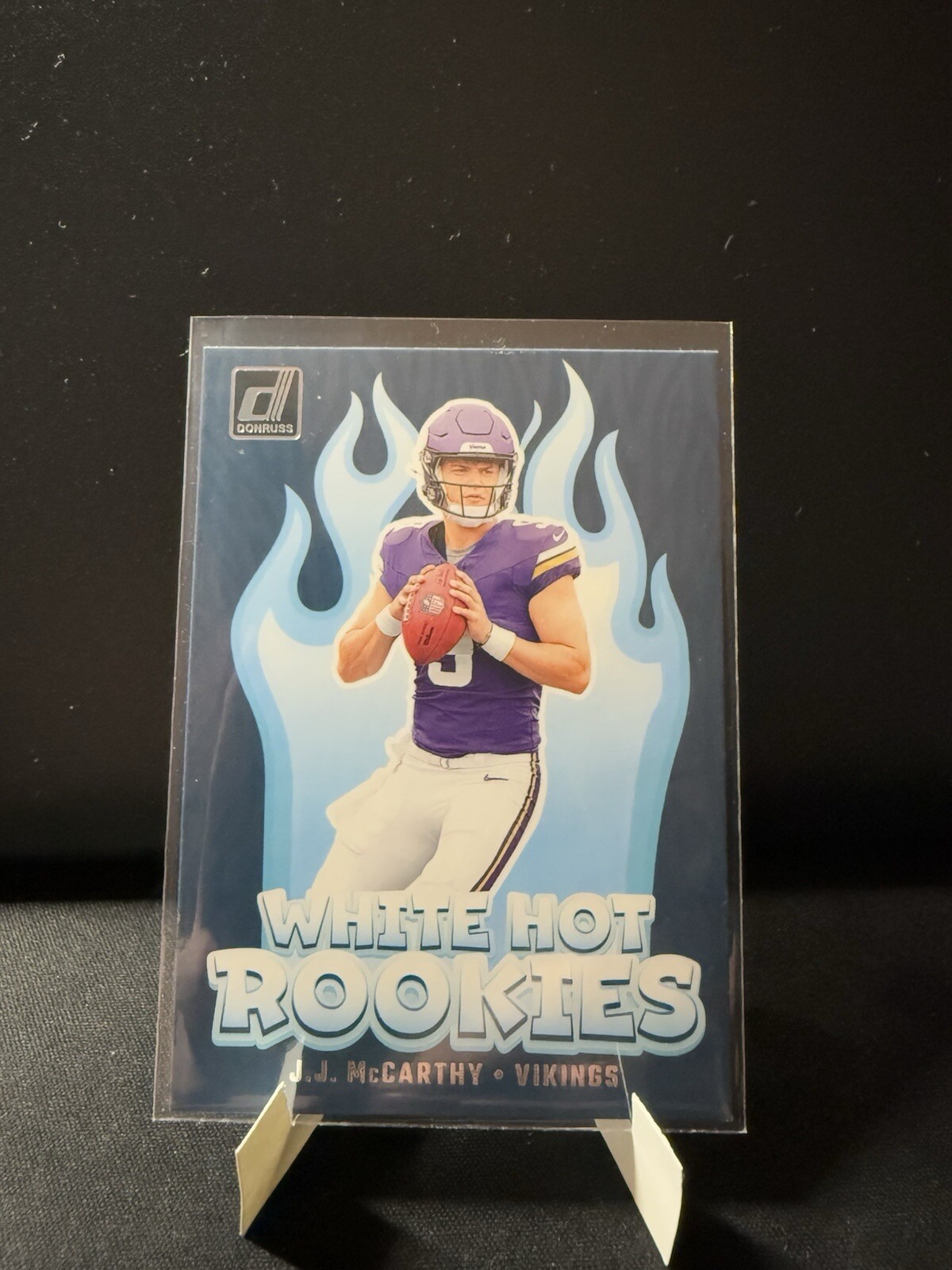 JJ McCarthy White Hot Rookie 2024 Donruss - Minnesota Vikings Rookie Card