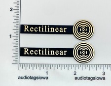 Rectilinear 12 Speaker Badges Custom Made Incised Acrylic PAIR Early Version