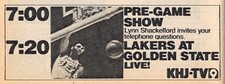 1980 NBA TV BASKETBALL AD~LOS ANGELES LAKERS KAREEM ABDUL JABBAR~PRE GAME SHOW