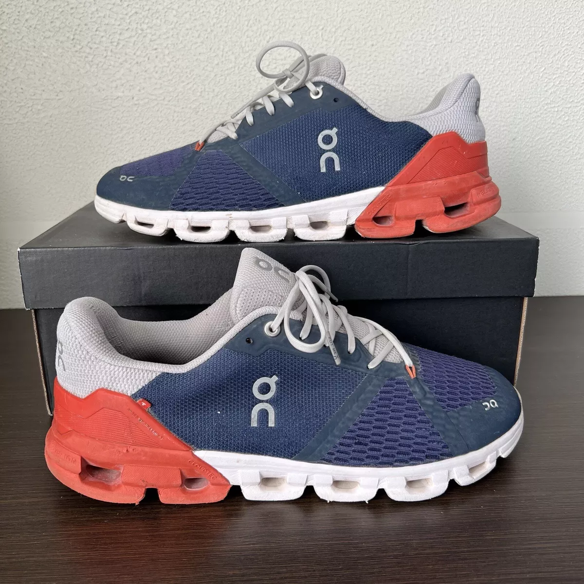 On Cloudflyer Blue Orange Running Shoes Sneakes Men s Size US 10