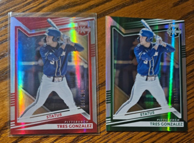 Tres Gonzalez -2022 Elite Extra Edition Red Status #/299 +Green #/499 No.140
