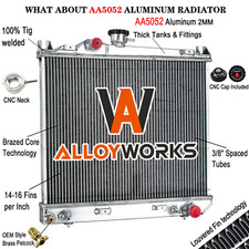 4 Row 62mm Aluminum Radiator For 1987-1991 1988 Dodge Dakota 2.2 2.5 3.9L Engine