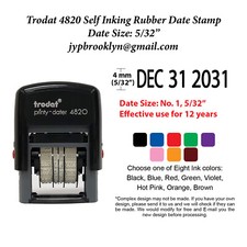 Trodat 4820 Self Inking Rubber Date Stamp - Date Size 5/32"