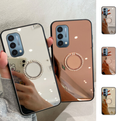 For Oneplus Nord N10 N100 N200 Luxury Ring Holder Girl Mirror Slim