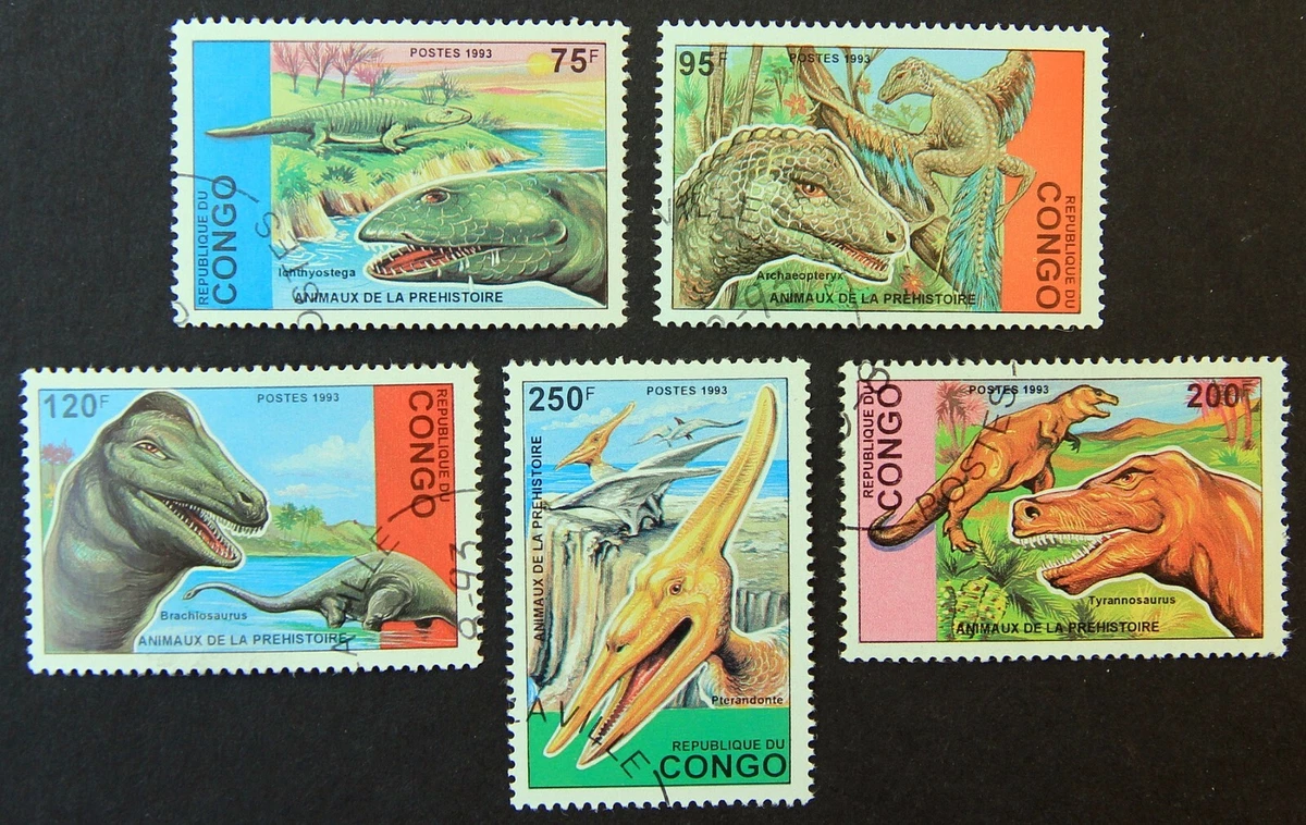 Congo, Mi.Nr. 1398-1402 (año 1993) matasellado