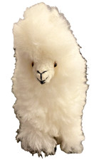 Authentic Peruvian ALPACA ALPACA HANDMADE 8 IN Super Soft Real Fur Toy Animal