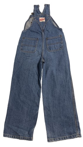 Carhartt Youth Size 7 Master Cloth Blue Denim Bib Overalls kids Pants - Picture 8 of 8
