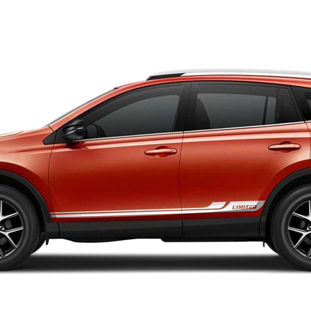 Autocollants De Recouvrement Pour Montants B (pilier) Toyota RAV4 XA30/XA40/XA50 - Finition Noir Piano Brillant - Protection Anti-rayures