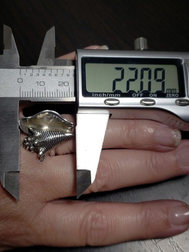 Rare Kabana Sterling Silver Conchshell Ring Size 5.25 - Picture 7 of 9