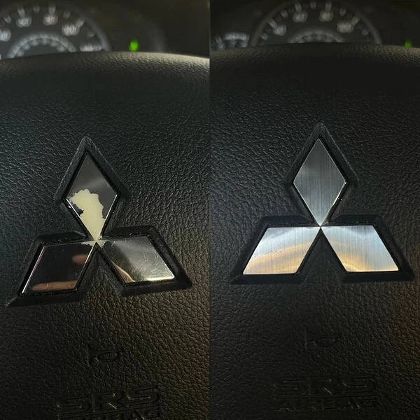 1 calcomanía adhesiva con logotipo emblema interior personalizado de Mitsubishi Mirage hecha en EE. UU. Foto 2 de 4