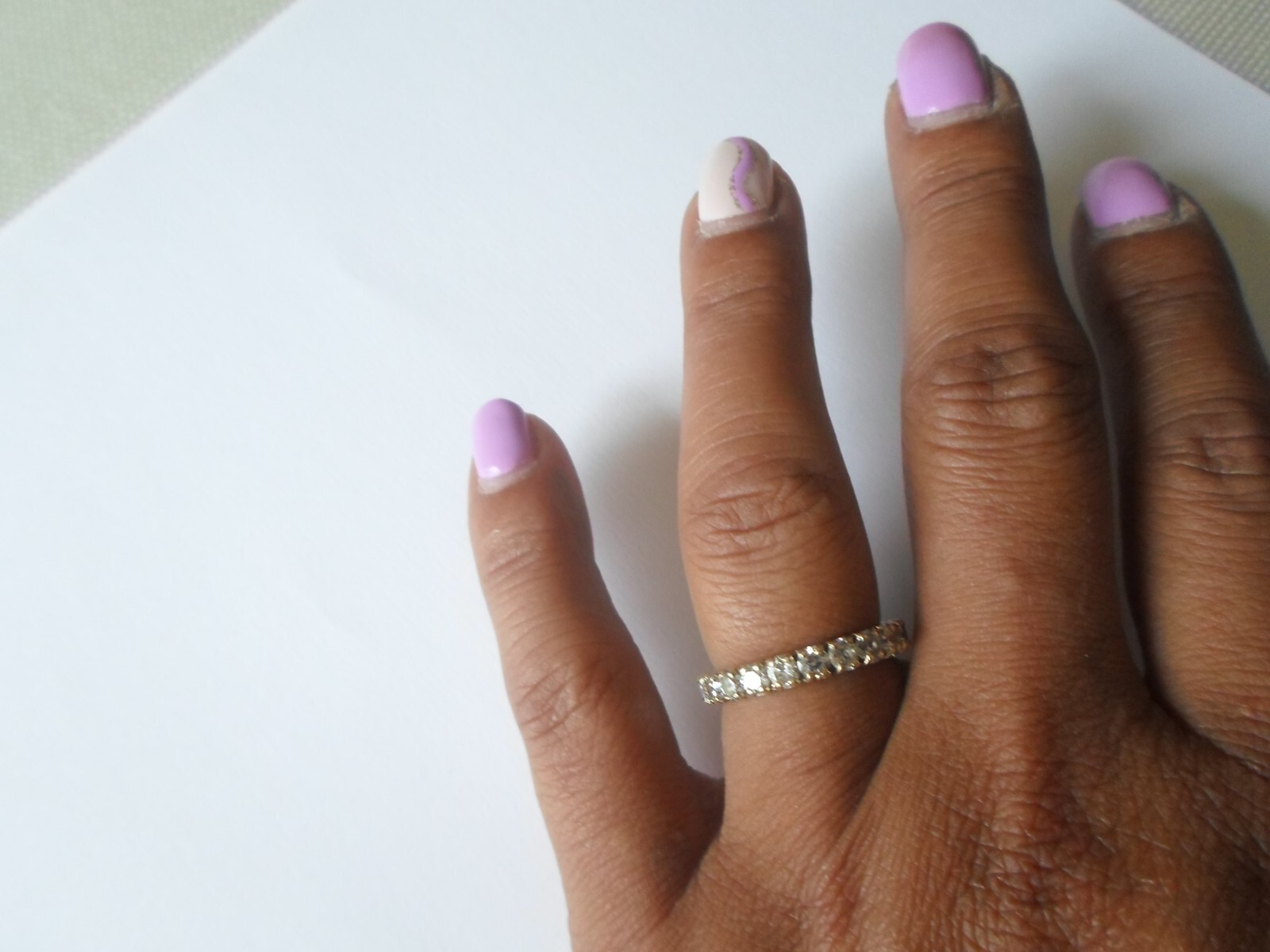 solid silver ring, vermilion, full round zirconiu… - image 3