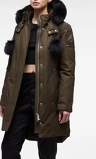 BRAND NEW Moose Knuckles Original Stirling Parka - SMALL - Army/Black Fox Fur 