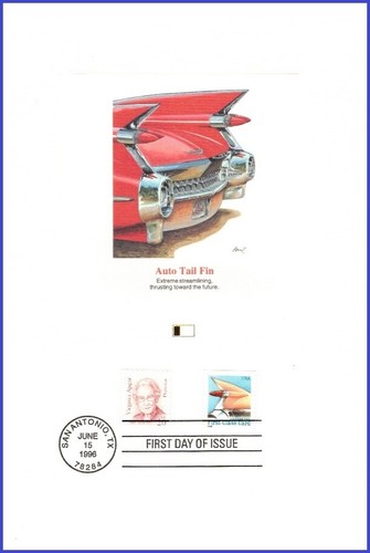 USA3 #2910 U/A FLEETWOOD PROOFCARD FDC Auto Tail Fin (SV) s/a - 第 1/1 張圖片