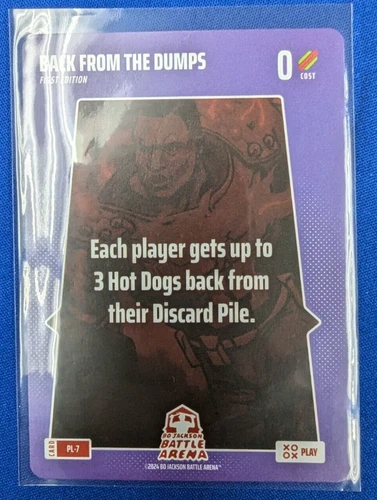 Bo Jackson Battle Arena BACK FROM THE DUMPS- SSP Play Card #PL-7 Highly Sought!