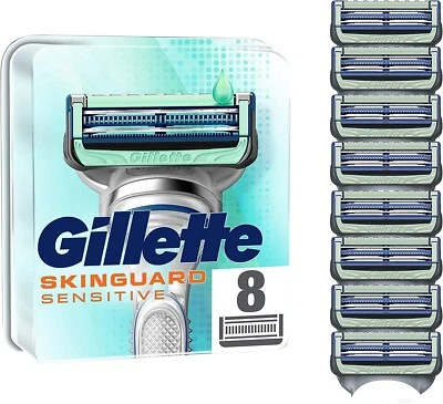Pack 8 Lames GILLETTE SKINGUARD Sensitive Recharge de Rasoir Gilette Proglide