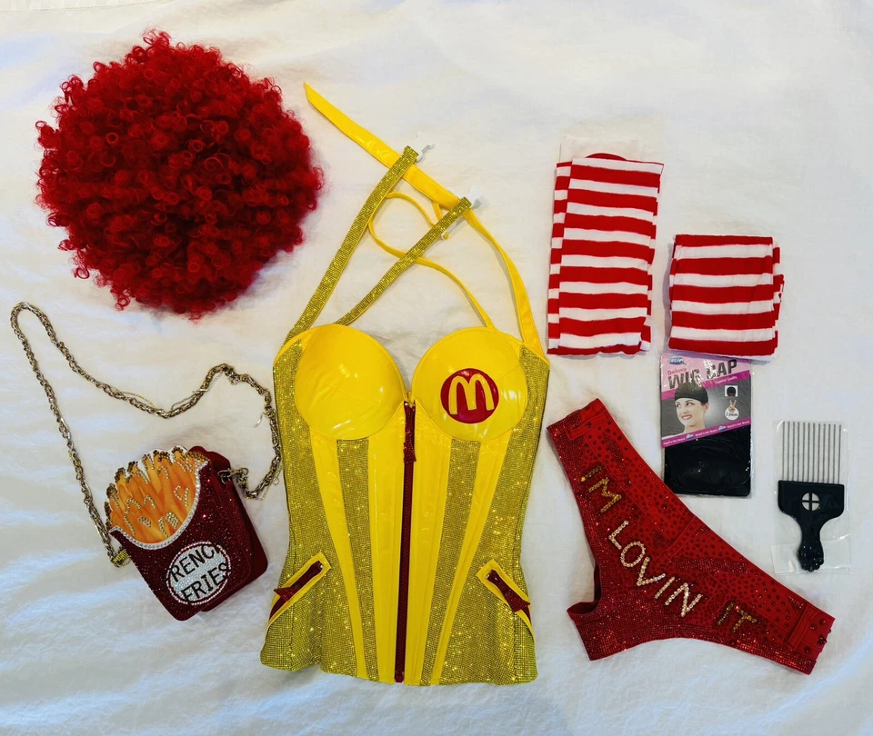 Disfraz de Halloween Ronald Mcdonald Corsé Juegos con disfraces XS Sexy Conjunto Único Lencería Foto 2 de 4