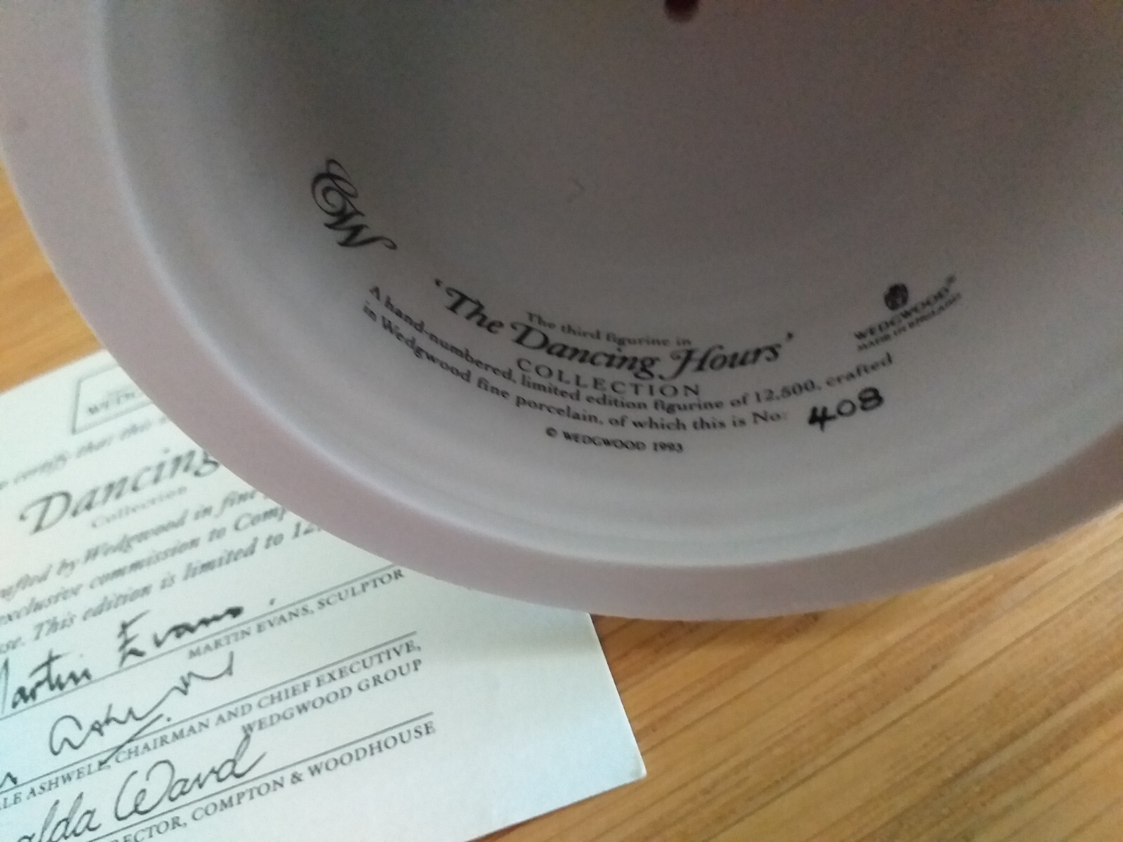 Wedgwood "The Dancing Hours" Third Figurine Figure Bisque Parian Ware