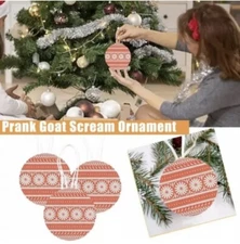 (1)Prank Screaming Goat Ornament – Funny Christmas Tree Decoration Gag Gift Joke