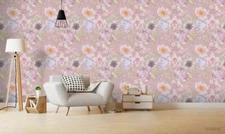 3D Floral Pattern Wallpaper Wall Mural Removable Self-adhesive Sticker 499