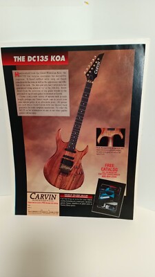 CARVIN DC135 KOA GUITAR - 11X8.5 - PRINT AD. x2 | eBay