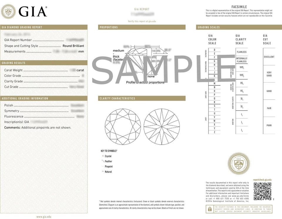 Conjunto de pinos redondos corte U anel de noivado de diamante GIA E VVS2 ouro branco 14k 1 quilate - Imagem 4 de 4