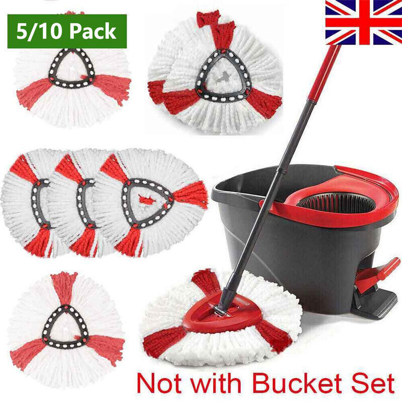 10x Recambios para cabezales de fregona Vileda Recambio Turbo Microfibra Sp S6T5