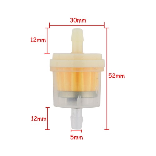 10x 6mm Motorcycle Motorbike Inline Fuel Filter Universal 6mm-7mm Large Pipes - Picture 3 of 7