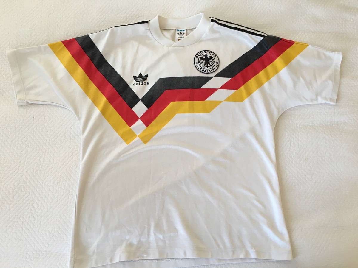 1988 WEST GERMANY ADIDAS HOME SHIRT (Size M/L) AUTHENTIC JERSEY