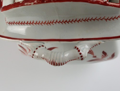 Antique Staffordshire Pearlware Red Shepherd Transferware Sugar Bowl Creamer Jug - Picture 6 of 24