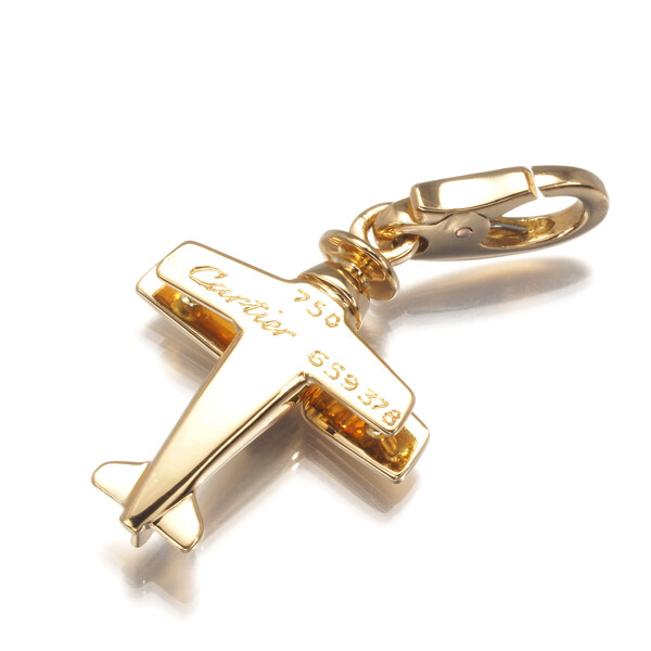 Cartier カルティエ飛行機型18kチャーム Cartier】【飛行機】カルティエ『K18YG エアプレーン チャーム