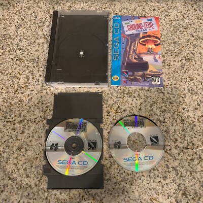 Ground Zero Texas (Sega CD | 2-Disc) CIB Tested/Working Complete w/Manual 