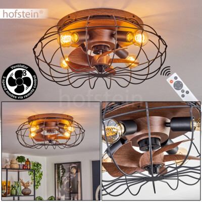 Decken Leuchten Ventilator Ess Wohn Schlaf Zimmer Lampen Fernbedienung 4-flammig