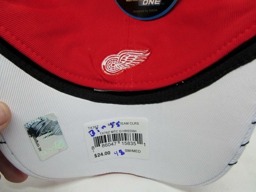 New Detroit Red Wings Mens Sizes S/M Reebok Red Fitmax Flex Fit Hat $24 - Picture 4 of 8