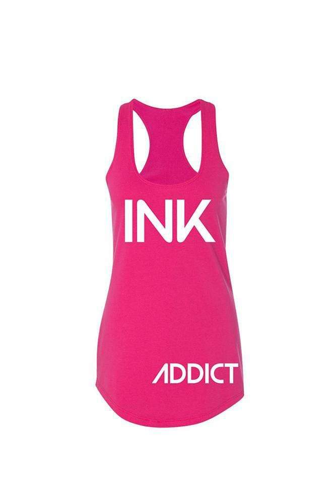 Tout Neuf Inkaddict Femmes Encre Débardeur Framboise/Blanc XSMALL-2XLARGE