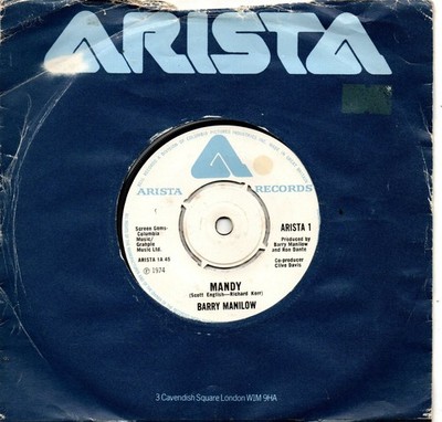 Barry Manilow:Mandy/Something's comin' up:UK Arista:1974