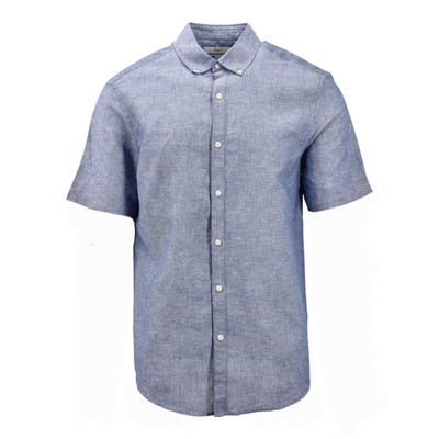 M&S Collection Leinenmischung Kurzarm Herren Hemd