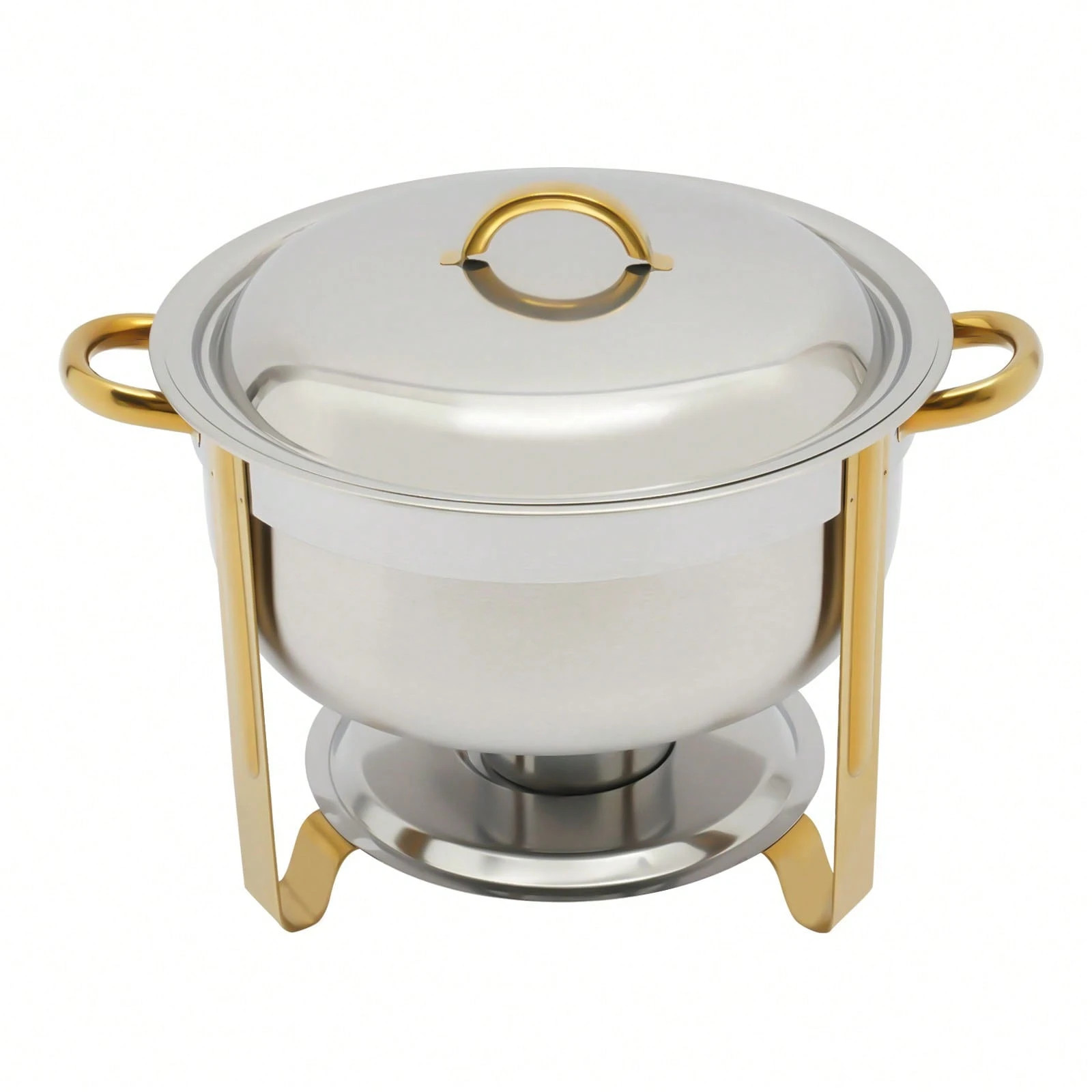 Edelstahl Chafing Dish - 5 Liter runder Food Warmer für Catering und Billig24