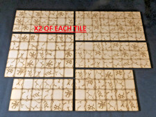 Dungeon Floor Tile Large rooms X12, D&D Wargame Hero Quest, 25mm square.