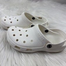 Crocs Classic Clog White Comfort Slip On Sandals Men  s 5 Women  s 7 Jibbitz