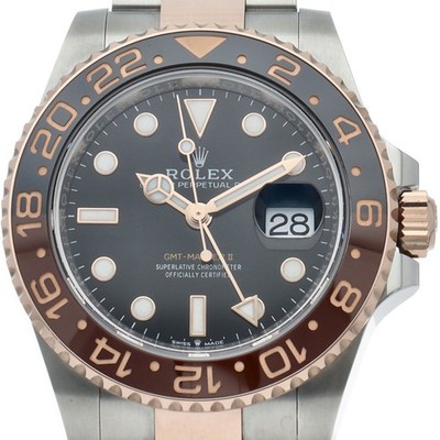 ROLEX GMT-Master 2 Uhr 126711CHNR K18PG / Edelstahl Herrenuhr schwarz GEBRAUCHT