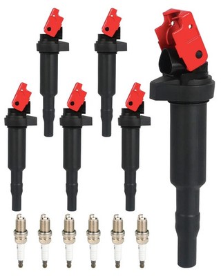 Ignition Coil Packs UF592 and Iridium Platinum Spark Plugs 1208 Fits for BMW ...