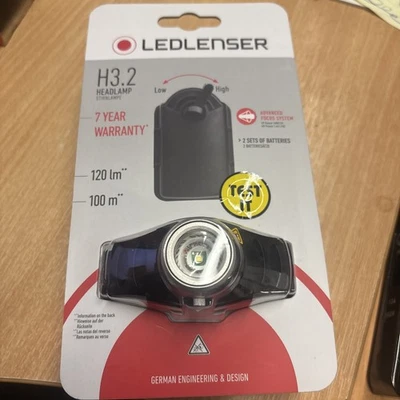 Ledlenser H3.2 LED Head Lamp - Black (500768)