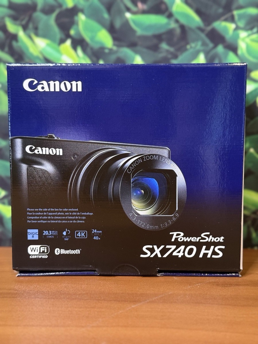 Canon PowerShot SX740 HS 20.3MP Point & Shoot Camera - Black Canon PowerShot SX740 HS 20.3MP Point & Shoot Camera - Black
