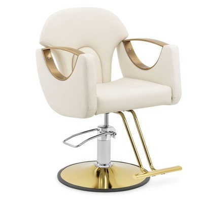 Friseurstuhl Barton Creme Barberstuhl Friseursessel 360° höhenverstellbar physa