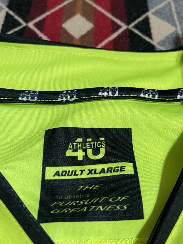 Camiseta de fútbol Broward All Stars #20 amarilla neón negra mangas a rayas XL T43 Foto 2 de 4