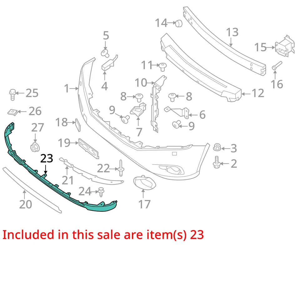 Front Lower Bumper Spoiler Cover 960153KA0A Fits 2013 - 2016 NISSAN PATHFINDER - Image 4 of 4