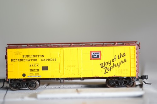 33067 Escala N ATLAS 40' FRIGORÍFICO COCHE CB&Q CHICAGO BURLINGTON AND QUINCY | Zustand: Used