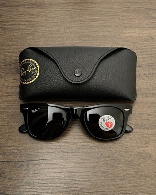 NEW Authentic Ray Ban Polarized Classic Wayfarer RB2140 2140 Black G15 50/22