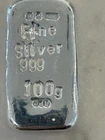 100g 999 Fine Silver bullion Bar made by APO genuine full hallmark 999
