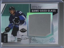 2022 Upper Deck SP Game Used NHL All-Star Rink Glass Relics 2/25 Troy Terry 1kx2